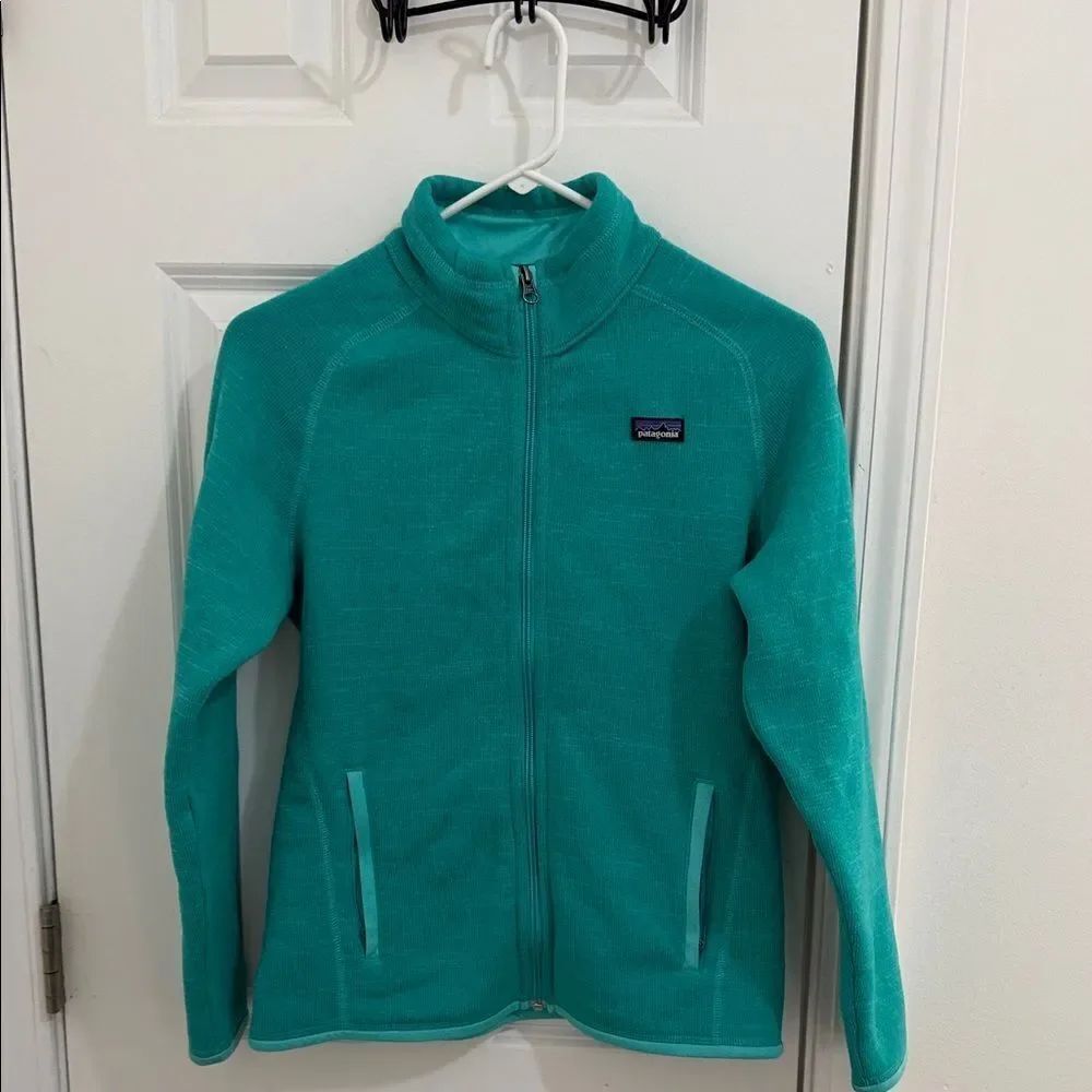 Patagonia Turquoise Zip-Up Fleece Size 14 Big Girl